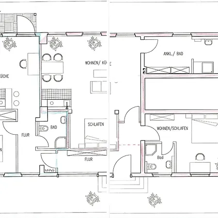 Wohnensemble Mit 3 Separaten Bereichen- 2 Kuechen- 3 Badezimmer- 10 Personen- Garten- Parkplatz Wolfsburg